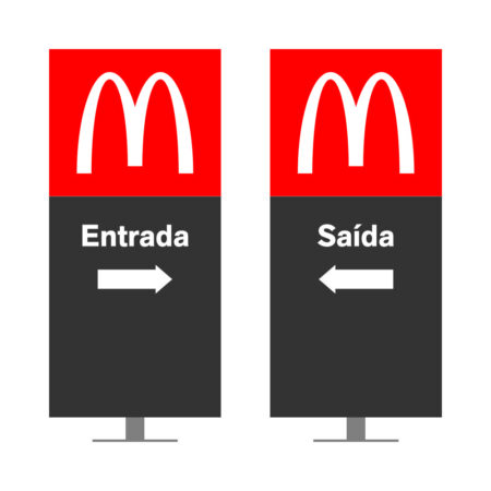 DIRECIONAL MODELO GA VAZADO - FACE 1: ENTRADA SETA DIREITA / FACE 2: SAÍDA SETA ESQUERDA