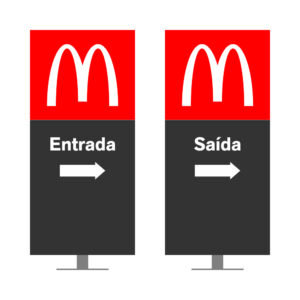 DIRECIONAL MODELO GA VAZADO - FACE 1: ENTRADA SETA DIREITA / FACE 2: SAÍDA SETA DIREITA