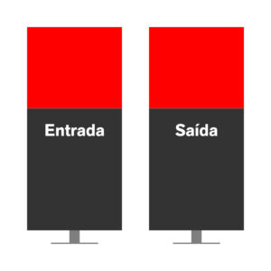 DIRECIONAL MODELO SEM GA - FACE 1: ENTRADA SEM SETA / FACE 2: SAÍDA SEM SETA