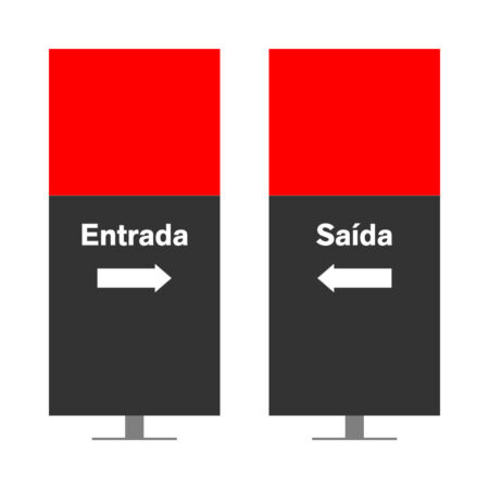 DIRECIONAL MODELO SEM GA - FACE 1: ENTRADA SETA DIREITA / FACE 2: SAÍDA SETA ESQUERDA
