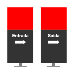 DIRECIONAL MODELO SEM GA - FACE 1: ENTRADA SETA DIREITA / FACE 2: SAÍDA SETA DIREITA