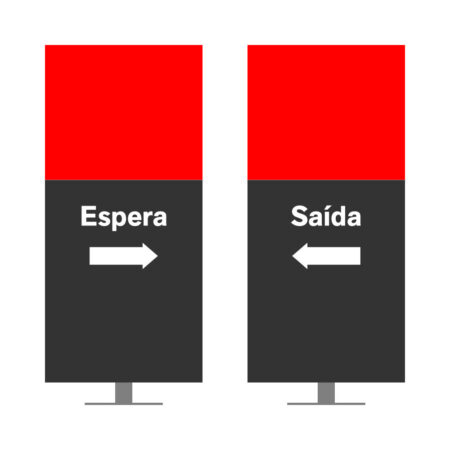 DIRECIONAL MODELO SEM GA - FACE 1: ESPERA SETA DIREITA / FACE 2: SAÍDA SETA ESQUERDA